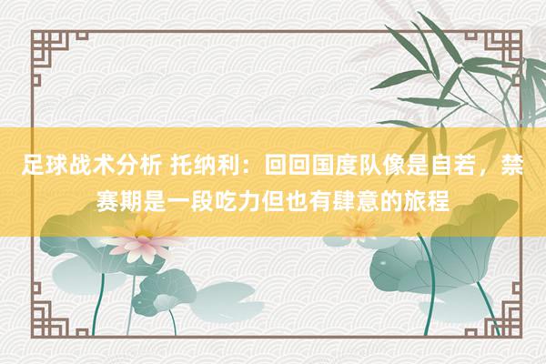 足球战术分析 托纳利：回回国度队像是自若，禁赛期是一段吃力但也有肆意的旅程