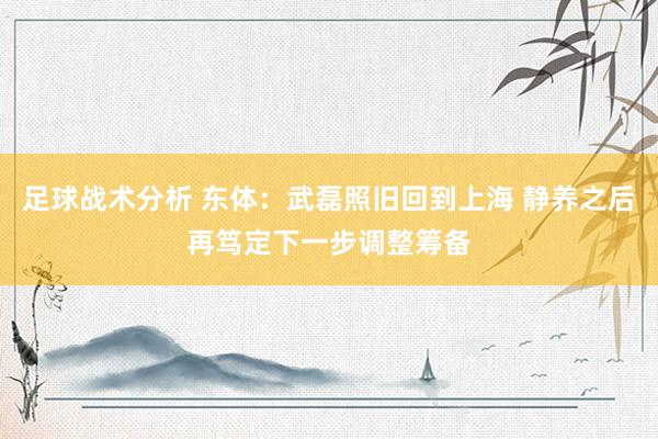 足球战术分析 东体：武磊照旧回到上海 静养之后再笃定下一步调整筹备